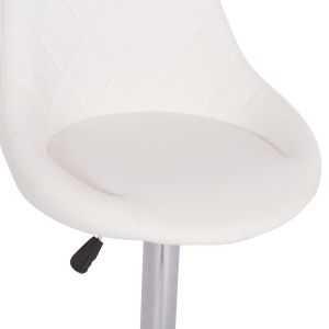 Bar stool Rose Hm204.22 with chrome base and white Pu 48x45x105hcm.