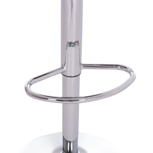 Bar stool Rose Hm204.22 with chrome base and white Pu 48x45x105hcm.