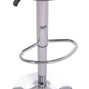Bar stool Rose Hm204.41 chrome base and suspension and gray velvet 48x45x105cm.
