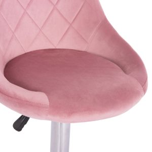 Bar stool Rose Hm204.42 chrome base and suspension and dusty pink velvet 48x45x105cm.