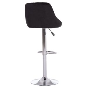 Bar stool Rose Hm204.44 chrome base and suspension and black velvet 48x45x105cm.