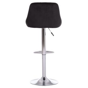 Bar stool Rose Hm204.44 chrome base and suspension and black velvet 48x45x105cm.