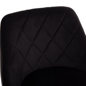 Bar stool Rose Hm204.44 chrome base and suspension and black velvet 48x45x105cm.