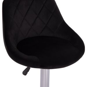 Bar stool Rose Hm204.44 chrome base and suspension and black velvet 48x45x105cm.