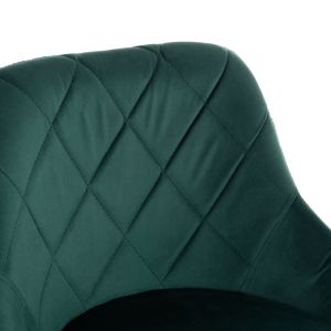 Bar stool Rose Hm204.46 chrome base and suspension and cypress green velvet 48x45x105cm.