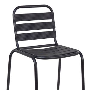 Bar stool Sussie black metal - aluminum 58x58x111cm