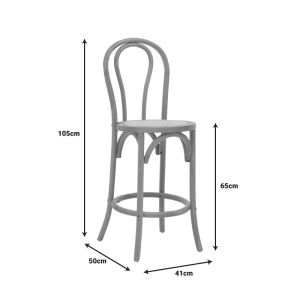 Бар стол Thonet естествен бук 41x50x105cm