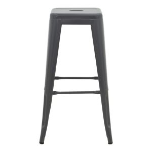 Bar stool Utopia metal in anthracite color 42x42x76cm