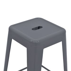 Bar stool Utopia metal in anthracite color 42x42x76cm