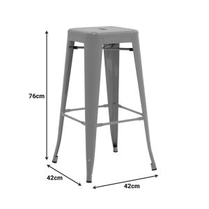 Bar stool Utopia, metal, dark green color, 42x42x76 cm