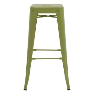 Bar stool Utopia, metal, dark green color, 42x42x76 cm