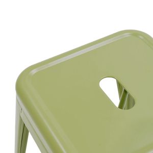 Bar stool Utopia, metal, dark green color, 42x42x76 cm