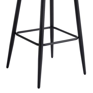 Bar stool Velva Velvet in rotten apple color 49x63x102cm