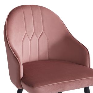 Bar stool Velva Velvet in rotten apple color 49x63x102cm