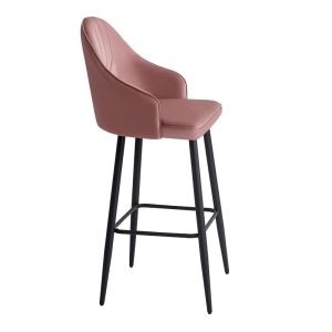 Bar stool Velva Velvet in rotten apple color 49x63x102cm