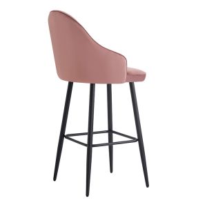 Bar stool Velva Velvet in rotten apple color 49x63x102cm
