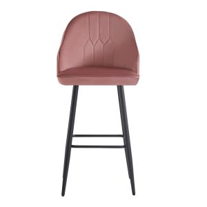 Bar stool Velva Velvet in rotten apple color 49x63x102cm