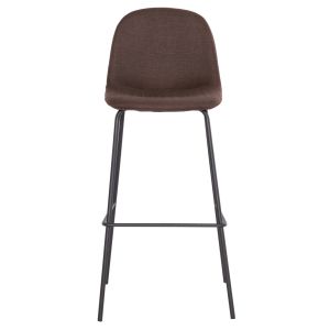Bar stool Vincent Hm8579.23 brown fabric-metal black frame 47x46x104hcm.