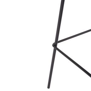Bar stool Vincent Hm8579.23 brown fabric-metal black frame 47x46x104hcm.