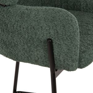 Бар стол зелено букле и метални крака Wolf Hm8584,03 56x56x96cm