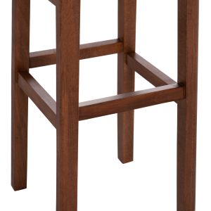 Bar stool brown, black square, Hm8069, 30x34x82h cm.