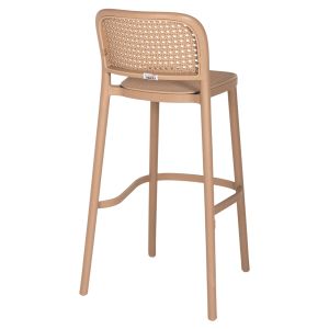 Bar stool polypropylene Hm5939,03 in cappuccino color 51x52x104cm