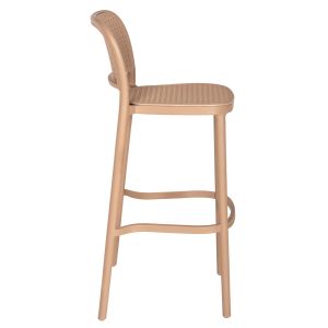 Bar stool polypropylene Hm5939,03 in cappuccino color 51x52x104cm