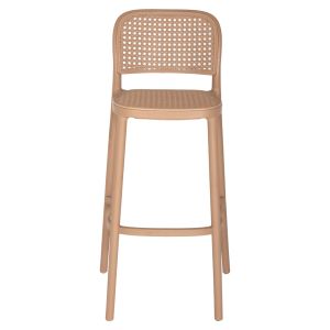 Bar stool polypropylene Hm5939,03 in cappuccino color 51x52x104cm