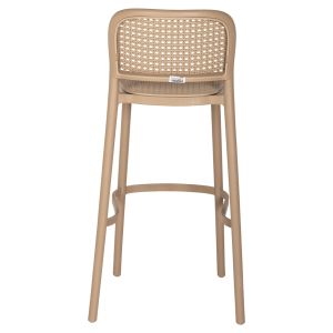 Bar stool polypropylene Hm5939,03 in cappuccino color 51x52x104cm
