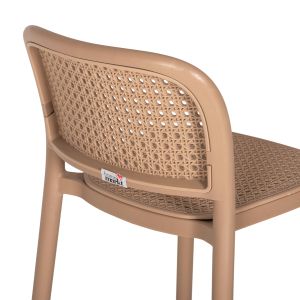 Bar stool polypropylene Hm5939,03 in cappuccino color 51x52x104cm