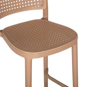 Bar stool polypropylene Hm5939,03 in cappuccino color 51x52x104cm