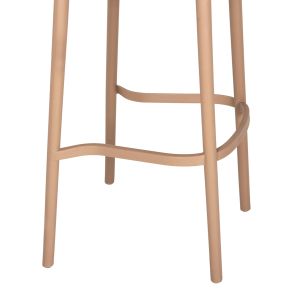 Bar stool polypropylene Hm5939,03 in cappuccino color 51x52x104cm