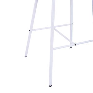 Бар стол с метална рамка и въжета бял цвят Hm5714,03 46x54x101cm