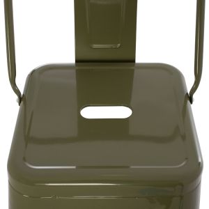 Bar stool with armrests Melita-pro Relix Hm8643.43 metal in dark olive green 42x42x100hcm.