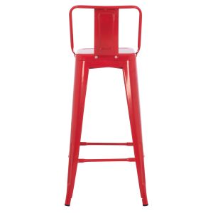 Bar stool with round base Melita-pro Relix Hm8643.44 metal in red 42x42x100hcm.