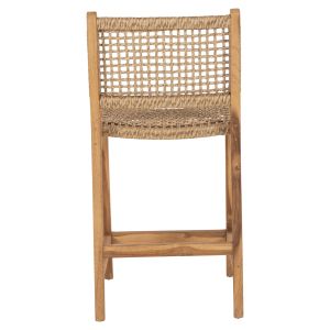 Бар стол с облегалка Boris Hm9381,11 от масивно тиково дърво 46x53x96cm