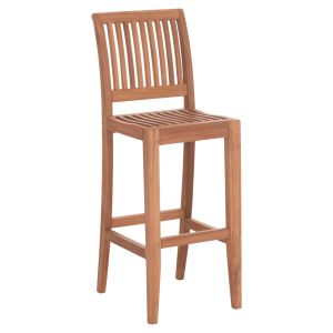 Bar stool with backrest Paiper Hm18110 teak in natural color 40x49.5x114 cm.