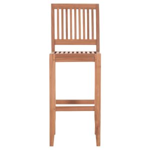 Bar stool with backrest Paiper Hm18110 teak in natural color 40x49.5x114 cm.
