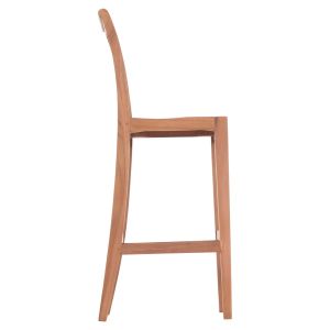 Bar stool with backrest Paiper Hm18110 teak in natural color 40x49.5x114 cm.