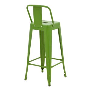 Bar stool with backrest Utopia metal green 42x42x97cm