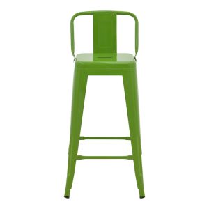 Bar stool with backrest Utopia metal green 42x42x97cm
