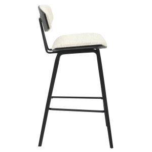 Бар стол сред.височина Inover .02 метал и шперплат-екрю плат 50.5x49x90hcm Hm9984