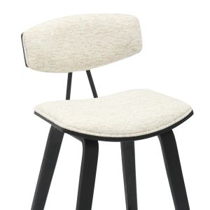 Бар стол сред.височина Inover .02 метал и шперплат-екрю плат 50.5x49x90hcm Hm9984