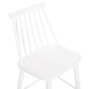 Бар стол среден височин Vanessa полипропилен и метал-бял 45,5x46x97hcm Hm9300