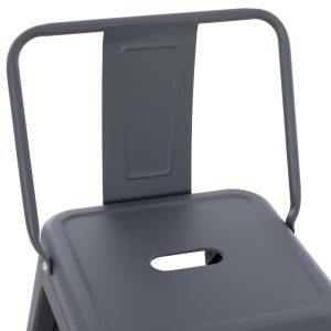 Бар стол средна височин Melita-pro Relix Hm8574.50 метал в сиво 43x43x88hcm.