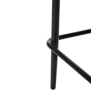 Bar stool medium height Eulo Hm6087,03 aluminum black - synthetic rattan 60x56,5x99cm