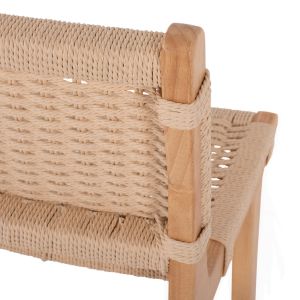 Бар стол средна височина каучуково дърво естествен цвят 45x46x95hcm Hm9332.01