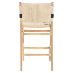 Бар стол средна височина каучуково дърво естествен цвят рустик 45x46x95hcm Hm9325,01