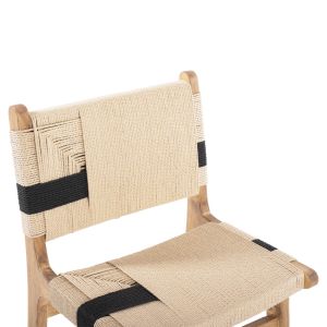 Бар стол средна височина каучуково дърво естествен цвят рустик 45x46x95hcm Hm9325,01