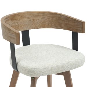Bar stool medium height swivel Lani .01 legs made of beech plywood-edged seat ecru 52.5x50.5x88hcm Hm9988